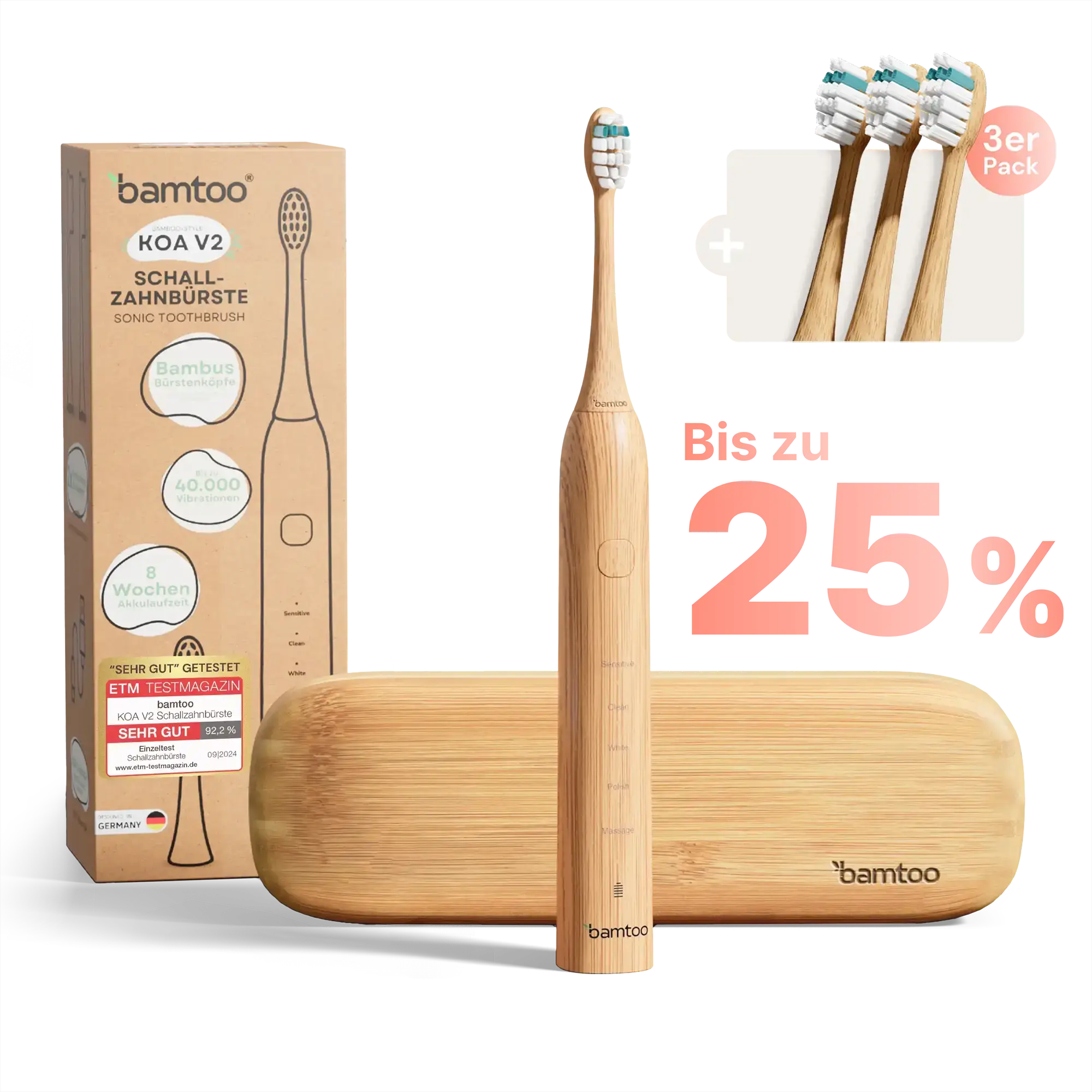 Nachhaltige Schallzahnbürste - Pro 3D Bundle