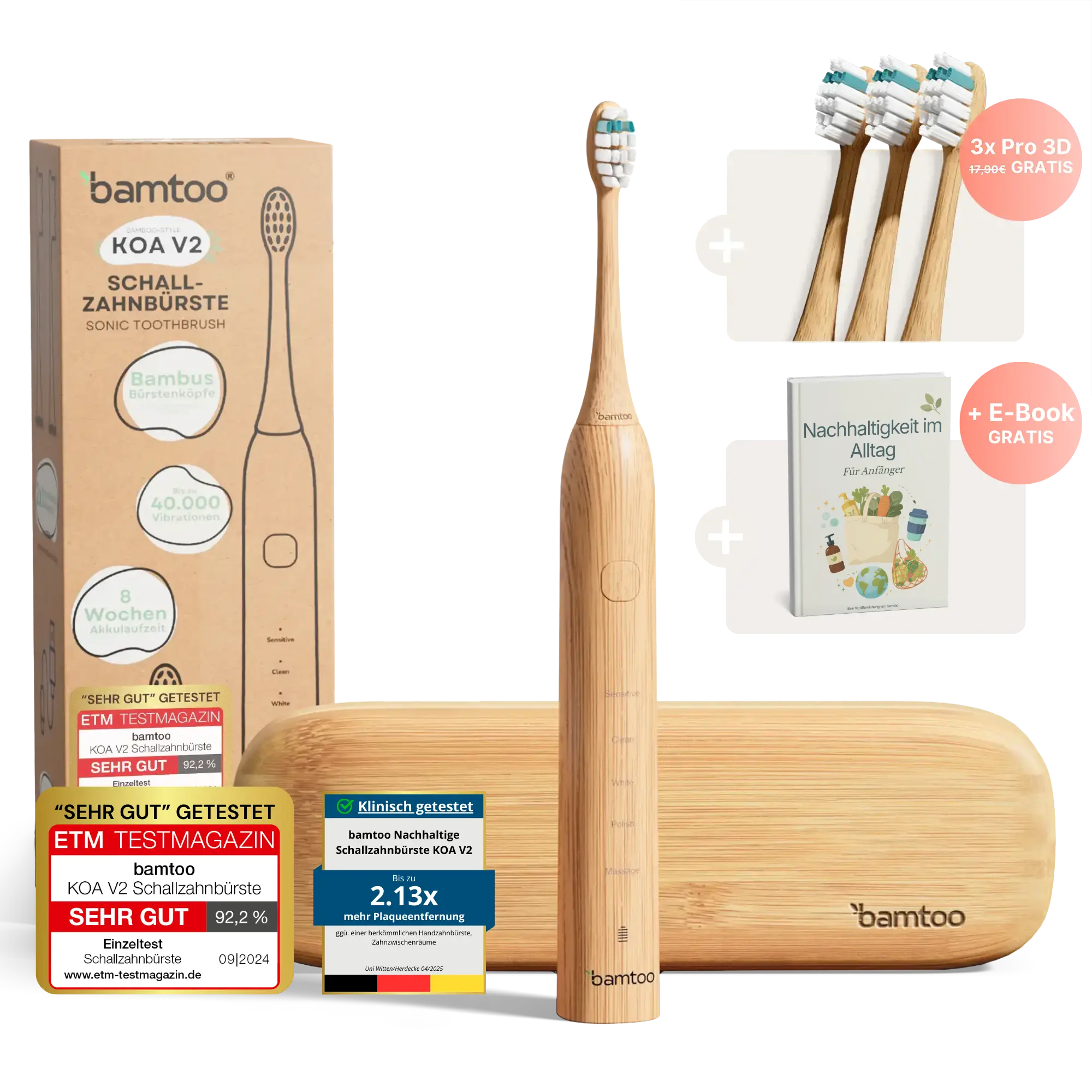 Nachhaltige Schallzahnbürste - Sparset