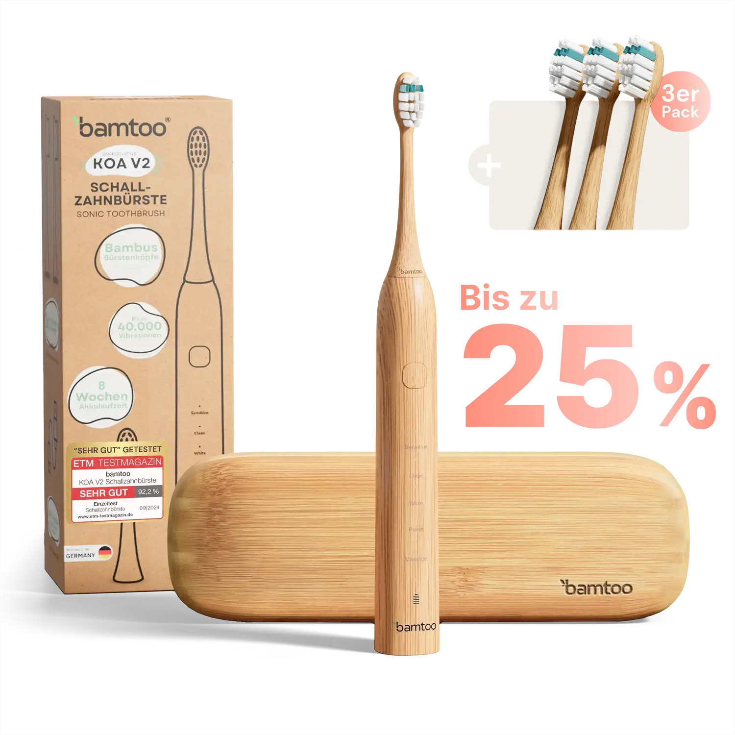 Nachhaltige Schallzahnbürste - Pro 3D Bundle