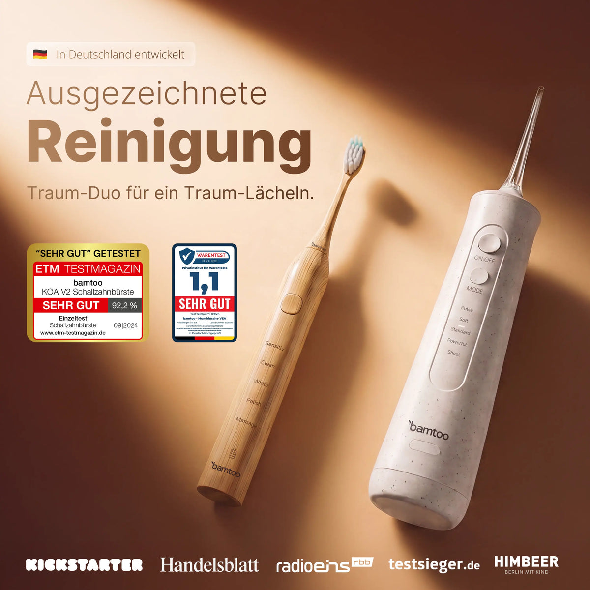 Schallzahnbürste &amp; Munddusche - Basic Bundle