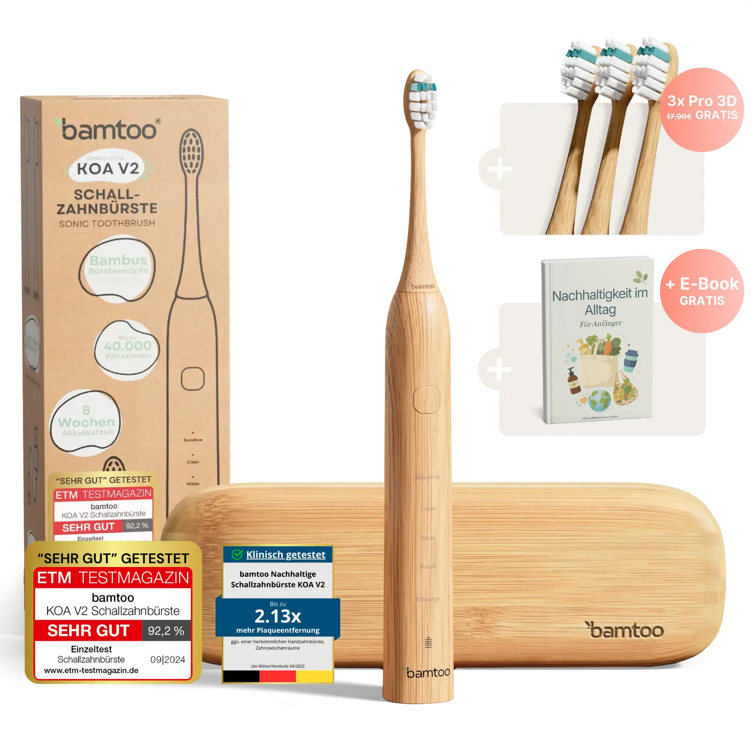 Nachhaltige Schallzahnbürste - Sparset