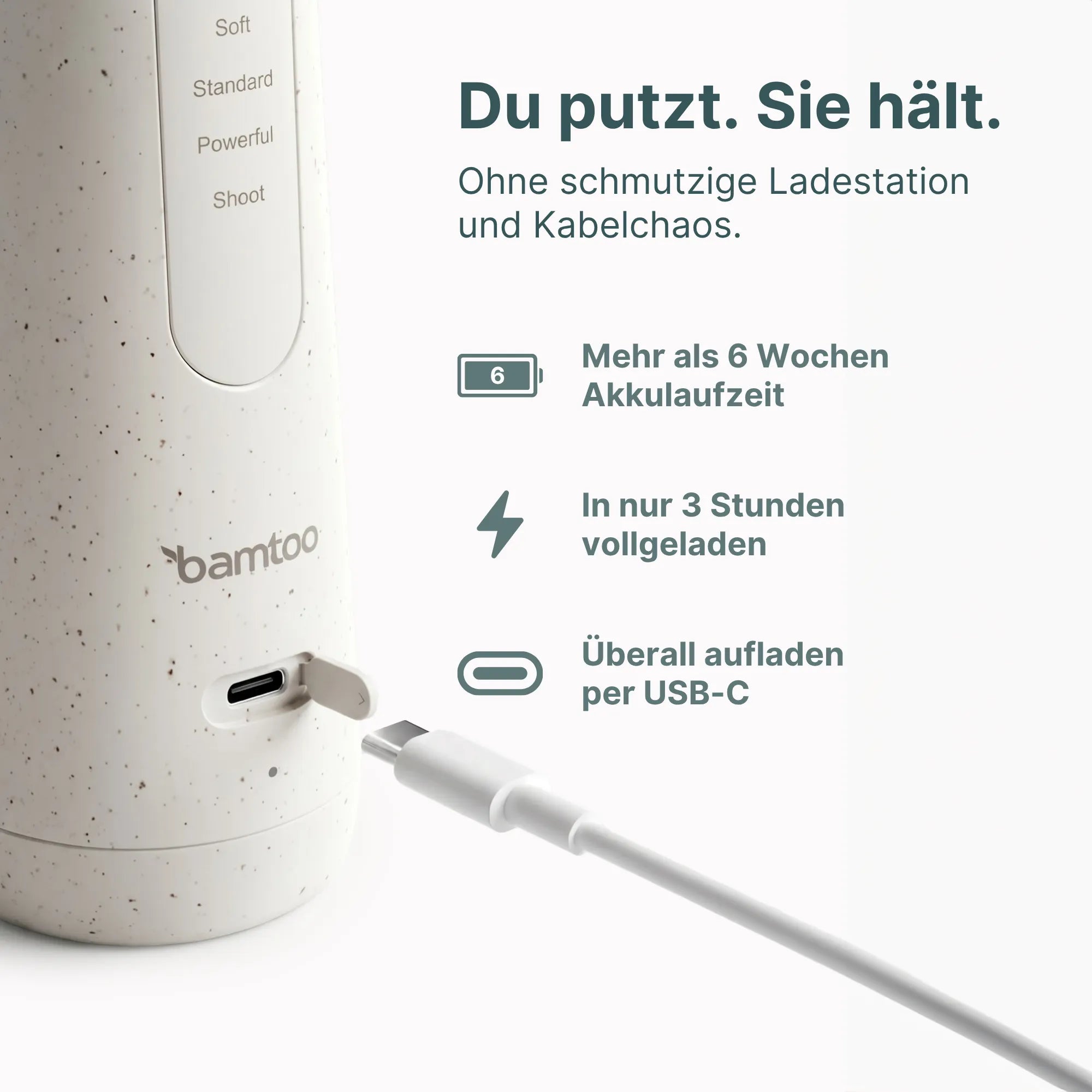 Munddusche aufladen - bamtoo