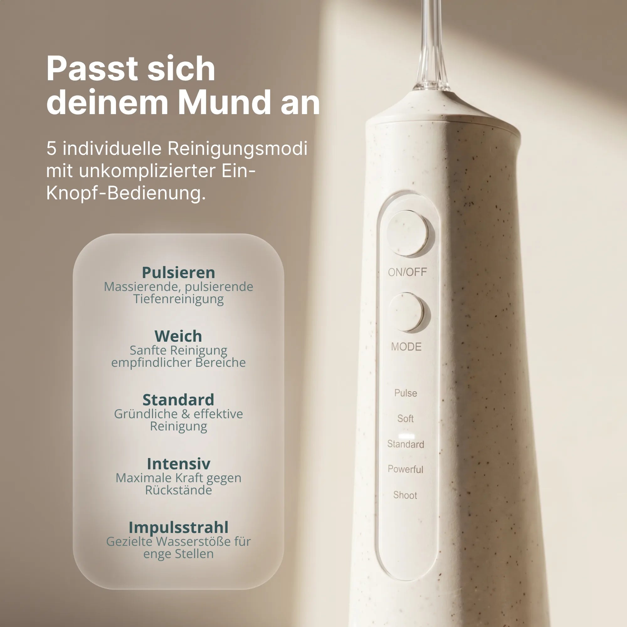 Munddusche einstellen - bamtoo